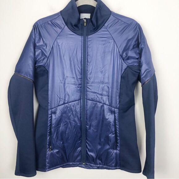 ATHLETA | Eco Insulation Rock Creek Zip Front Jacket Coat Blue Women’s Size M - Picture 3 of 13